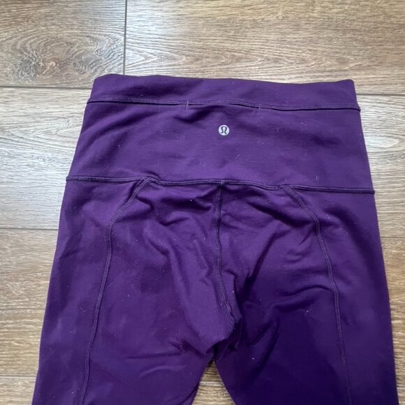 Lululemon Pure Practice Leggings Deep Zinfandel, Size 8, High Waist, Stretch - Picture 10 of 14